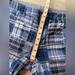 L.L. Bean Size 6 Blue Plaid Patchwork Cotton Zip Up Madras Bermuda Shorts Photo 6