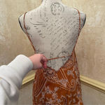 ZARA  brown white bandana tank sleeveless blouse open back Sz S Photo 5