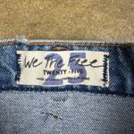 Free People Parker Wrap Mini Skirt Women’s 25 Blue Distressed Denim Raw Hem Photo 4