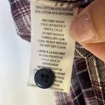 Beach Lunch Lounge Shirt Button Down Women's M Flannel Plaid Navy Orchid Pink Photo 4