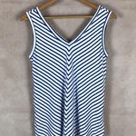 Karen Kane White/Blue Striped Soft Tank Top NEW Size SMALL Photo 5
