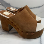 Dolce Vita Mushroom Tan Suede Chunky Platform Emol Sandal Sz 8 Boho Festival Brown Photo 0