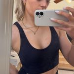 Aerie Black Ribbed Crop Top Photo 0