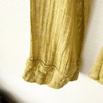 Free People WE THE FREE |  Safari Sheer Wrap Top Olive Green Blouse Raw Edge | XL Photo 7