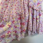 Sundance Pretty Petals Tiered Ruffle Purple Floral Maxi Dress Cotton Size Medium Photo 7