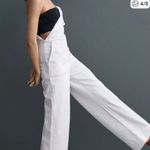 Anthropologie ASKK NY Laxy Jack White Overalls Wide Leg Size 0 NWT Black Photo 2