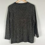 Vintage Alfred Dunner Cozy Black Gold Metallic Knit Sweater Made in USA Size M Photo 3