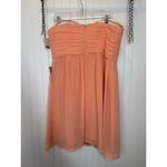 Donna Morgan NWT  Peach Short Cocktail Dress Strapless Bridesmaid Wedding Sze 18 Photo 2