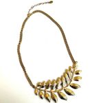 ALDO  gold tone feather leaf pendant necklace Photo 8