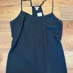 J. CREW Factory Semi Opaque Black Camisole Slip Top, Size 12, NWT Photo 0