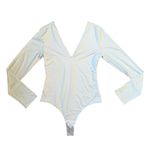 NEW Urban Social Bodysuit V Neck Size Medium White Photo 3