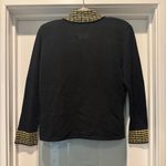 Vintage Black Gold Rhinestone Button Cardigan San Remo Laura Knits Size S Photo 5