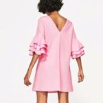 ZARA 💕💕 Ruffle Sleeve Mini Dress ~ Pink Large Photo 3