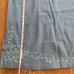Westbound  Denim Jumper Dress, Floral Hem Embroidery & Pockets-PS light blue wash Photo 10
