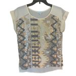 Jun & Ivy Gorgeous Sparkly  Top w/ Sheer Back Size Small Photo 1