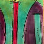 infinity Hand Painted Silk Summer Scarf/Saronge Photo 5