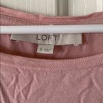 Loft  pink ruffle sleeve t-shirt Photo 2
