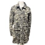 Mystree Savanna Jane Green Gray Camo Utility Jacket Shirt Dress Frayed Hem Size S Photo 2
