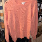 Chic Soul Coral Crew Neck Sweater Photo 0