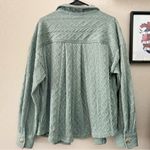 Altar'd State Altar’d State Seafoam Green Knit Shacket Photo 1