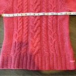 American Eagle  Dark Pink Wool Cable Knit Long Sleeve Pullover Sweater Women’s M Photo 2