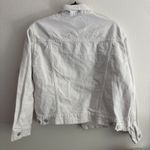 Old Navy ‎ White Denim Jacket Womens Size L Button Front Long Sleeve Jean Coat Photo 6