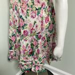 Anthropologie  Eloise Lila Tiered Chemise Floral Mini Ruffled Hem Size Medium Photo 6