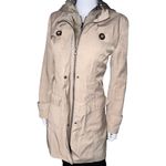 Kenneth Cole New York beige trench coat medium single-breasted full zip front Photo 1