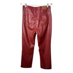 Judy Blue  High Rise Tummy Control Faux Leather Pants‎ Red Women Size 9/29 NWT Photo 5