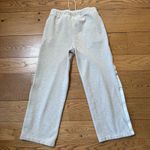 Lou & grey Gray Wide Leg Lounge Pants M Cozy Fleece Side Stripe Pockets Photo 1