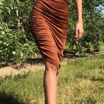 Striped Ruched Bodycon Midi Dress Multi Size XS Photo 2