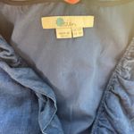 Boden USA Boden Nancy Linen Midi Dress Ruffle Wrap Tie Waist Blue Size 8 Sleeveless Photo 5