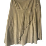Jennifer & Grace Y2k Size XL Corduroy‎ Beige Midi Ruffle Skirt Photo 0