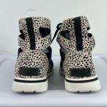 Sorel Tivoli Cut Out Calf Hair Sneaker Gladiator Sandals Sz 8 Black Photo 10