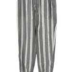 Love Streak linen rayon blend large striped joggers gray white lightweight beach Photo 0