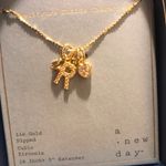 A New Day  NWT 14K Gold Dipped Charm Initial "R" Pendant Necklace Photo 3