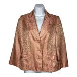 Laundry by Shelli Segal Blazer Jacket Pink Gold Paisley Brocade Career Size 6 Photo 10