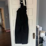 Mango New  Black Denim Wide Leg Overalls Jumpsuit Photo 2