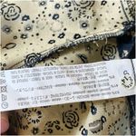 ZARA BASIC Z1975 Denim Off the Shoulder Dress Navy Blue w/ cream Floral Print Photo 8