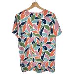 Boutique 2 Hearts Colorful Petal Flutter Short Sleeve Top L Photo 2