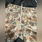 Rafaella NWOT Sz: 14 Colorful Earth Tone Paisley Cropped Capri Flat Front Pant. Photo 4