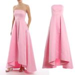 NEW Pinko Digimond‎ Pink Strapless Satin Pleated High Photo 1