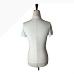 SKIMS  Shirt Women Small Ivory Knit‎ Jersey Crew Neck Short Sleeve Tee Athleisure Photo 2