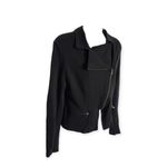 Disney Womens Beauty & The Beast Black Moto Asymmetrical Bomber Jacket - Sz M Photo 4