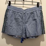 Vineyard Vines Women’s Size Small S Pull On Embroidered Shorts Tassel Blue Photo 0