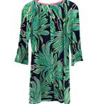 Lilly Pulitzer Rylee Shift Silk Dress Bright Navy Tiger Palm Size 0 Photo 5