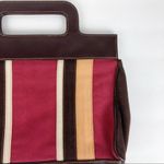 Victoria's Secret  suede striped mini Tote Purse Photo 10
