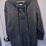 ZARA wool lace up gray sweater Photo 7