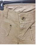 Replay women's size 28 mid rise stretch flare golden denim patch pocket jeans Tan Photo 2