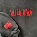 Married to the Mob MTTM B!tchMob Flames Hoodie Sweatshirt Black size XL, Unisex Photo 3